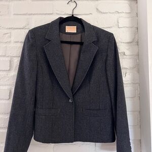 Vintage Pendleton Gray Wool Blazer Tailored Fit